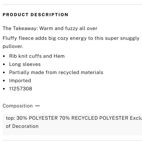 NWT PINK By Victoria Secret Cream Plush Fleece Pullover Hoodie Size XL - Picture 6 of 6